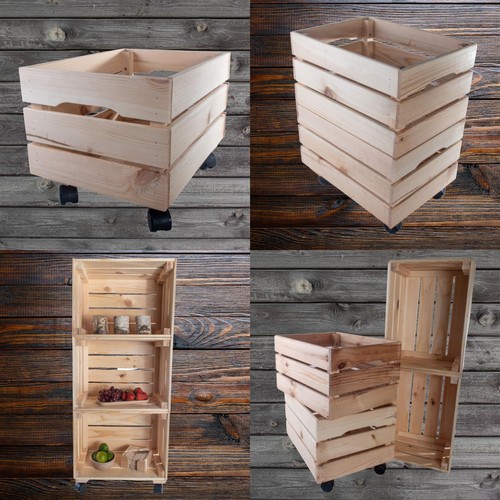 Cassa legno profonda con - in,