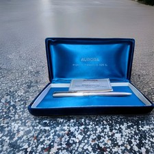 Penna AURORA ARGENTO MASSICCIO 925 %o Stilografica/Sfera Edizione Italiana Pen