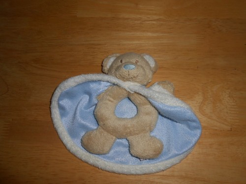 Doudou hochet ours cape bleue - hochet,