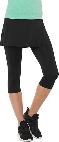 Leggings donna capri con gonna - con,
