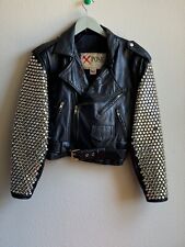 Giacca pelle nera punk