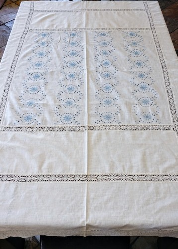 Tovaglia vintage lino pizzo