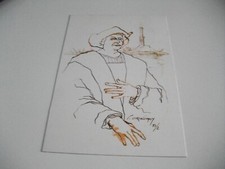 COMITATO ORGANIZZATORE GENOVA 83 LA LANTERNA BOZZETTO G. OIKONOMOY AUTOGRAFA