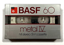 BASF Metal IV 60 audiocassetta nastro vuoto sigillato Made in Germany tipo IV