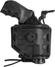 VEGA HOLSTER 8BL06 FONDINA RIGIDA POLIMER REVOLVER AMBIDESTRA MOLLE BUNGY - NERO