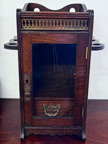 Antique oak smoker pipe - oak,