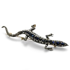 ANTICA SPILLA DIAMANTE ZAFFIRO