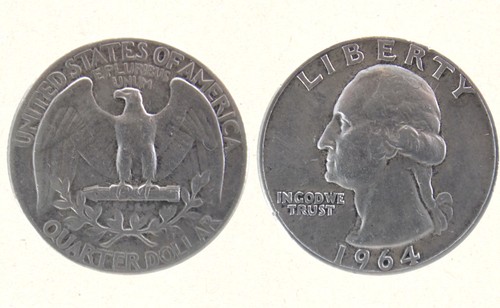 Usa quarter dollar 1964 - usa,