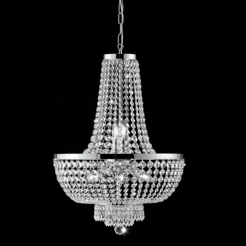 Lampadario ottone cromato 8 - lampadario,