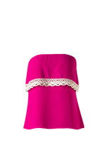 Top Tube All'Uncinetto Cerise Berry