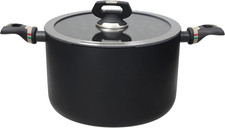 Italika, Pentola Pasta Cm 26 Con Coperchio, Alluminio Forgiato, Grigio Scuro, Ma