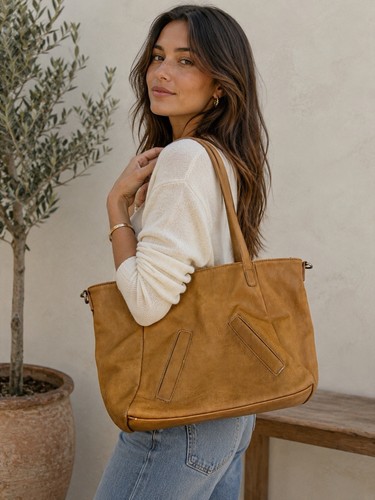 Borsa tote antica kraft pelle - borsa,