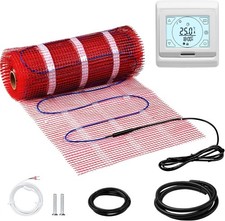 Riscaldamento A Pavimento Elettrico 150 W/m² + Termostato Digitale Touch 6m² 12m