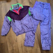 Nevica Ski Suit Womens 10 Jacket Coat 12 Snow Pants Bib Snowsuit Retro Vintage