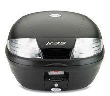 Kappa K35NT Bauletto 35 Lt Nero Monolock Catarinfrangenti Silver + Piastra Afs