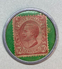 GOMME PIRELLI GETTONE PUBBLICITARIO FRANCOBOLLO REGNO ITALIA VITTORIO EMANUELE