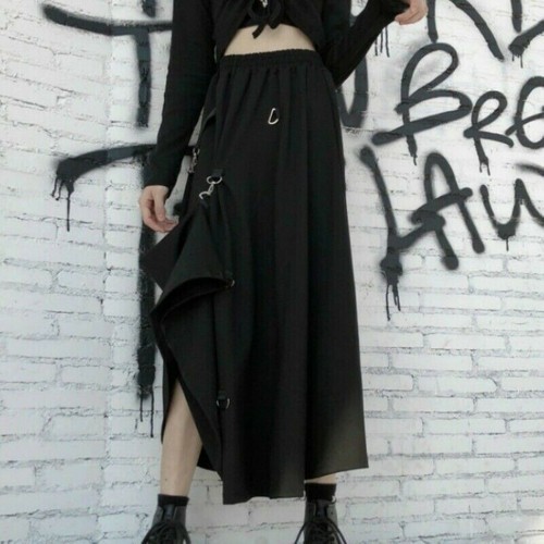 Gonna donna punk gotica fibbia