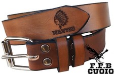 CINTURA IN CUOIO DI GROPPONE UOMO ARTIGIANALE LAVORO SPORT TREKKING