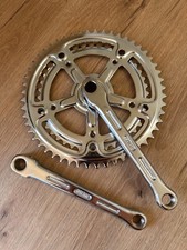 Ricambi bici retrò nuovi con scatola NOS SUAR guarnitura 175 mm 52T/42T coron...