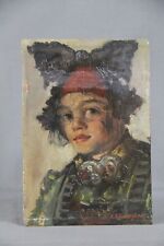 Adolf Schwarzbeck ritratto di contadina di Dachau costume pittore Dachauer