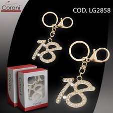 portachiavi 18 anni oro strass