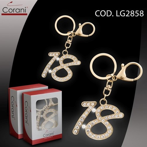 Portachiavi anni oro strass - anni,