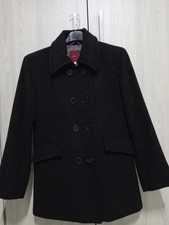 "Esisto" classic women wool cashmere padded coat cappotto donna lana tg. M