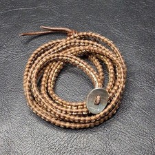 Bracciale CHAN LUU 4 avvolgenti in pelle chiusura sterling 925 perline tono oro bianco. 16.565