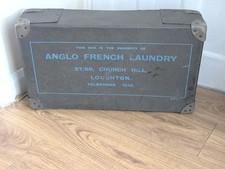 Vintage Cardboard Anglo French Laundry Box | Dry Cleaning Box |  Laundry Storage