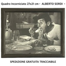 Quadro Foto Stampa Con Cornice • ALBERTO SORDI ( Un americano a Roma 1954 )