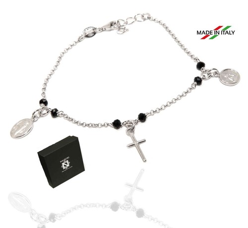 Bracciale rosario argento 925 - bracciale,