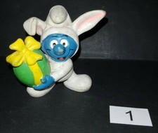 PUFFO PASQUALE PEYO 1982 SCHLEICH MADE IN PORTUGAL 20496 OSTERSCHLUMPF MIT EI