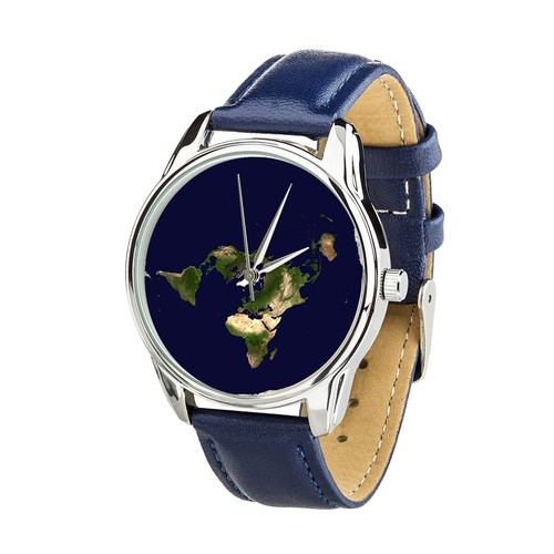 Orologio mappa terra piatta - mappa,