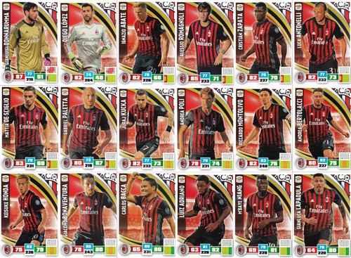 Cards milan calciatori - milan,