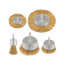 Set 5 spazzole filo acciaio spazzola a tazza per trapano