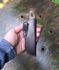 Fodero in pelle con clip per