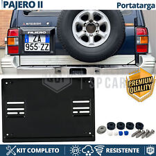 Portatarga POSTERIORE per Mitsubishi Pajero Mk2 Quadrato Kit COMPLETO in ACCIAIO