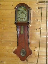 1850 orig. 100 cm Biedermeier OROLOGIO A MEZZA SCATOLA OROLOGIO DA PARETE OROLOGIO A PENDOLO OROLOGIO FREGIO 5 colonne