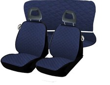 set coprisedili auto per panda 750 in cotone blu trapuntato made in ita
