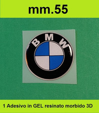 1 adesivo BMW GEL 55.mm Resinati morbidi scritta stemma logo 3D per Auto e Moto
