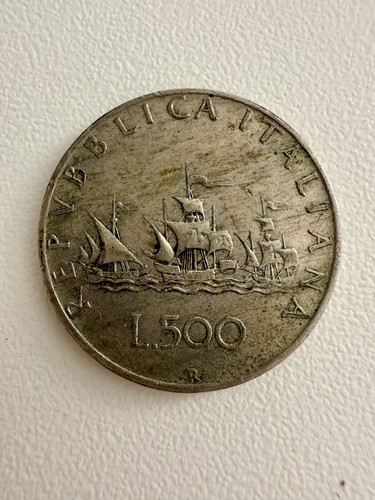 Moneta 500 lire caravelle - moneta,