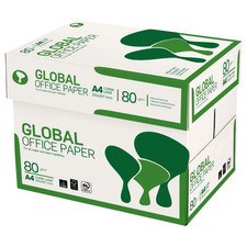 Carta A4 80gr Global Office Paper - 5 risme (2500 fogli) - Bianco