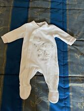 PROMO! MY FIRST CHICCO - Tutina pagliaccetto bianco cotone neonata 3 mesi 56cm