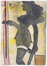 PABLO PICASSO inchiostro DONNA firmato a mano cubista surrealista arte espressionista