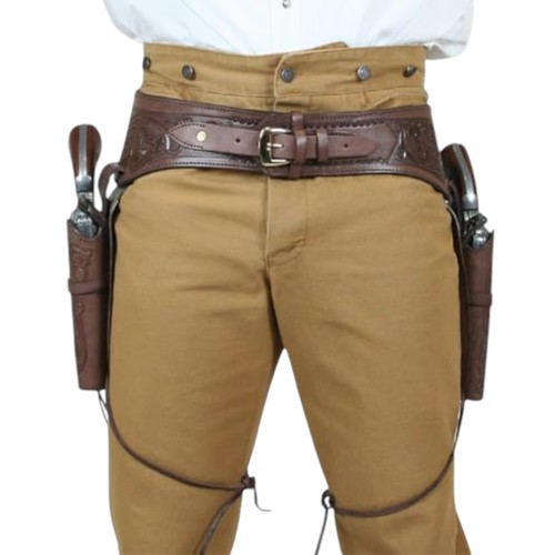 Western double gun holster - western,