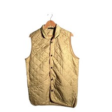Barbour Lowerdale Gilet Gilet Uomo Taglia L Beige Trapuntato Gilet Senza Maniche