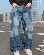 Jeans uomo blu colore misto