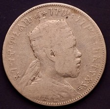 Etiopia 1/2 Birr 1897 Menelik