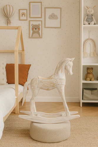 Cavallino dondolo legno - a, in