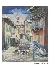QUADRO AD OLIO VINTAGE FIRMATO